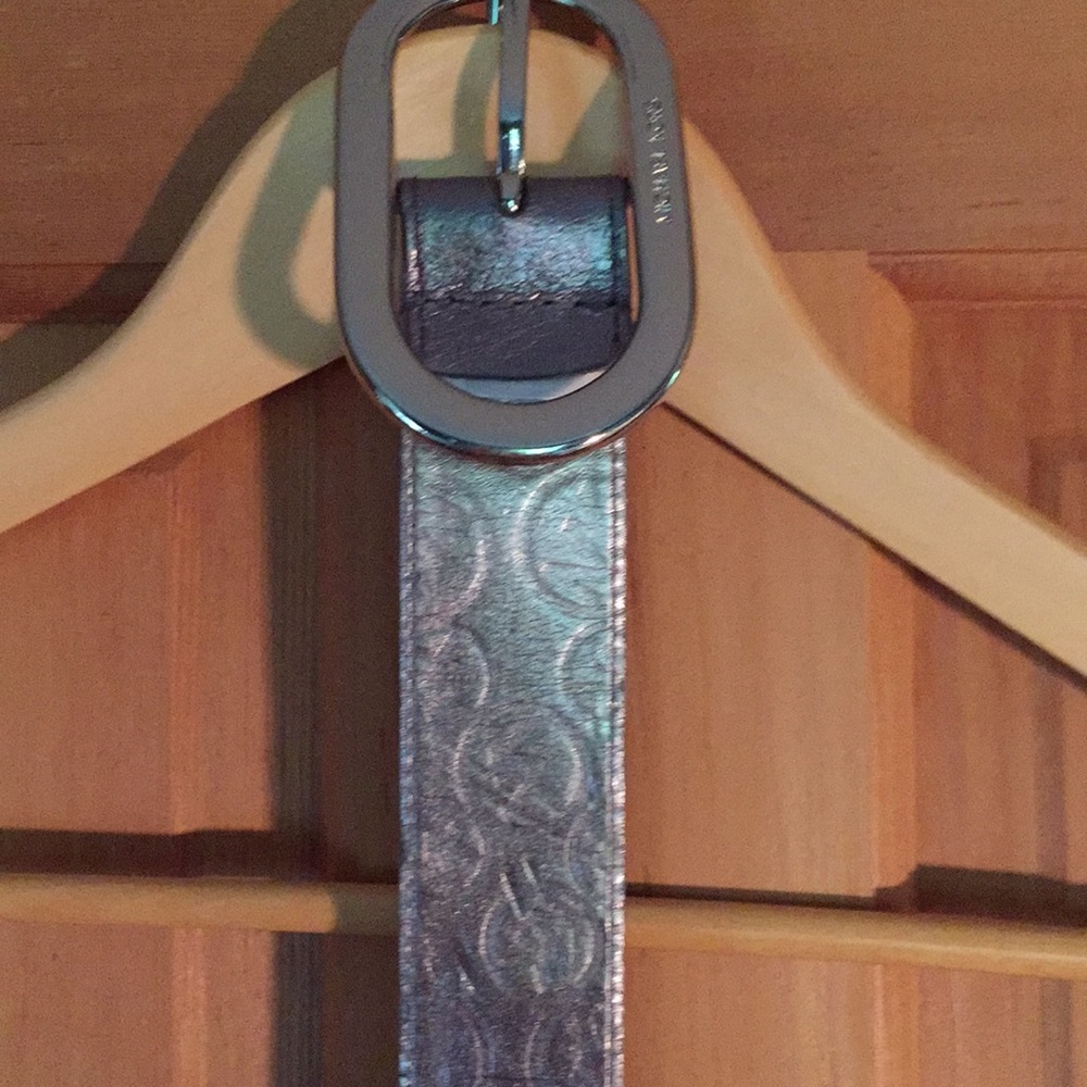 Michael Kors silver leather belt